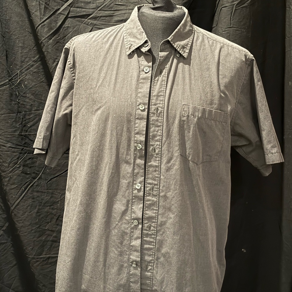 Men's Black Goth Button-down Top